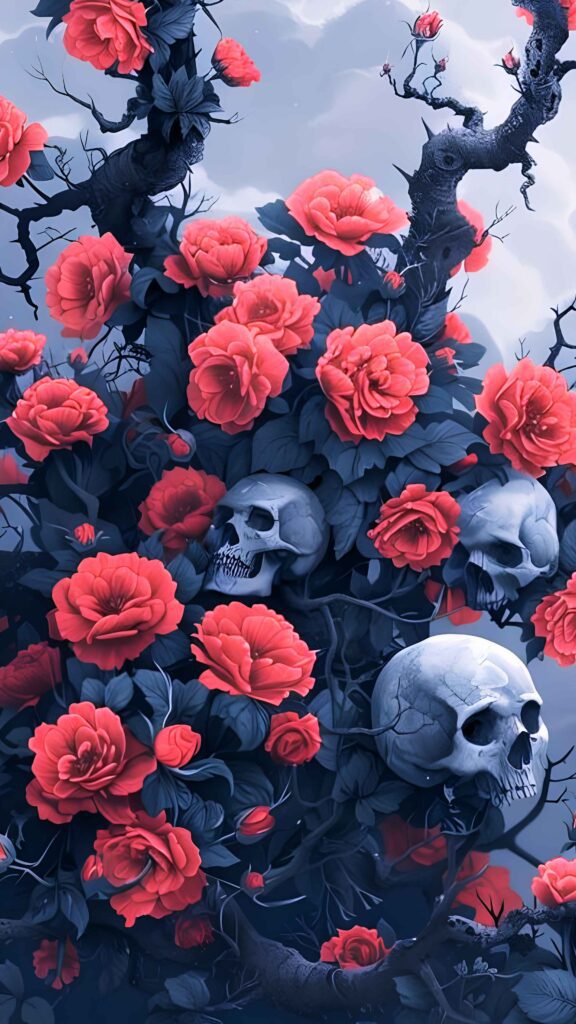 Skulls Halloween wallpaper scary - Trending Wallpapers HD